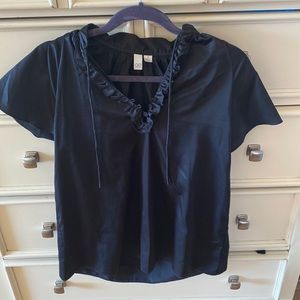 Short sleeve black blouse, size medium